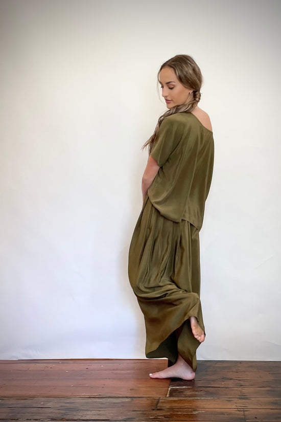 Image Title Silk Crepe De Chine Lazy Days Silk Tee